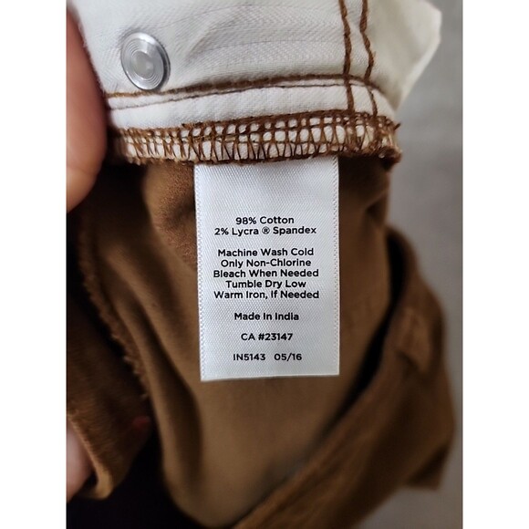 Talbots Flare Flawless Five-Pocket Corduroy Pants Womens 8 Petite Brown Stretch - Picture 8 of 9